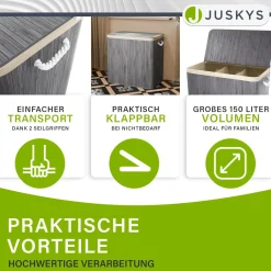 Bambus Wäschekorb Curly