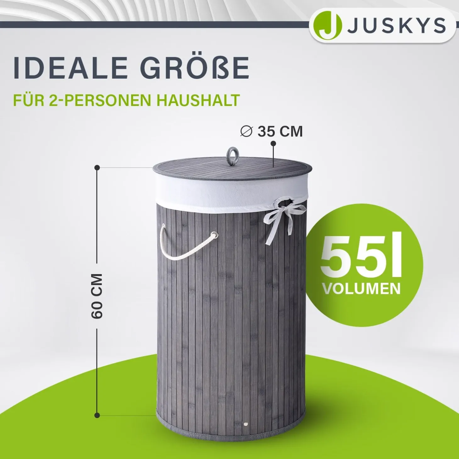 Bambus Wäschekorb Curly-Round