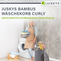 Bambus Wäschekorb Curly-Round