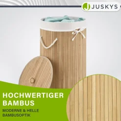 Bambus Wäschekorb Curly-Round