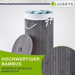 Bambus Wäschekorb Curly-Round