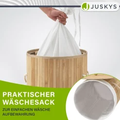 Bambus Wäschekorb Curly-Round