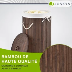 Bambus Wäschekorb Curly-Round