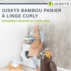 Bambus Wäschekorb Curly-Round
