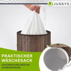 Bambus Wäschekorb Curly-Round