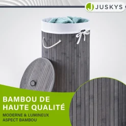 Bambus Wäschekorb Curly-Round