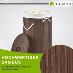 Bambus Wäschekorb Curly-Round