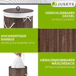 Bambus Wäschekorb Curly-Round