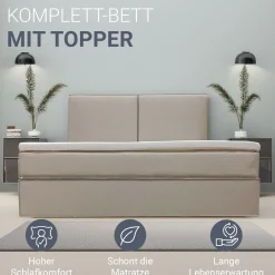 Boxspringbett Detroit - Chenille-Stoff