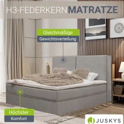 Boxspringbett Detroit - Chenille-Stoff