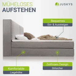 Boxspringbett Detroit - Chenille-Stoff