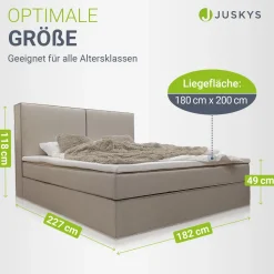 Boxspringbett Detroit - Chenille-Stoff