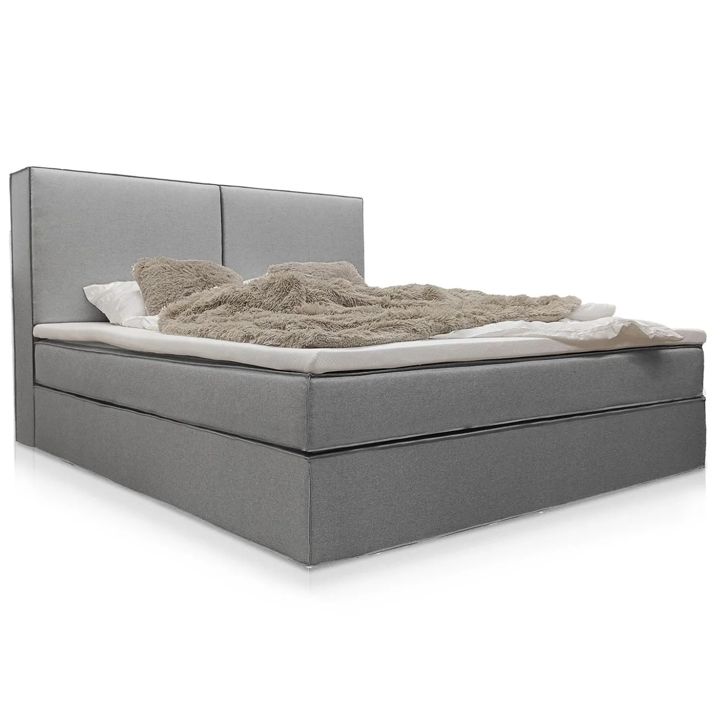 Boxspringbett Detroit - Chenille-Stoff