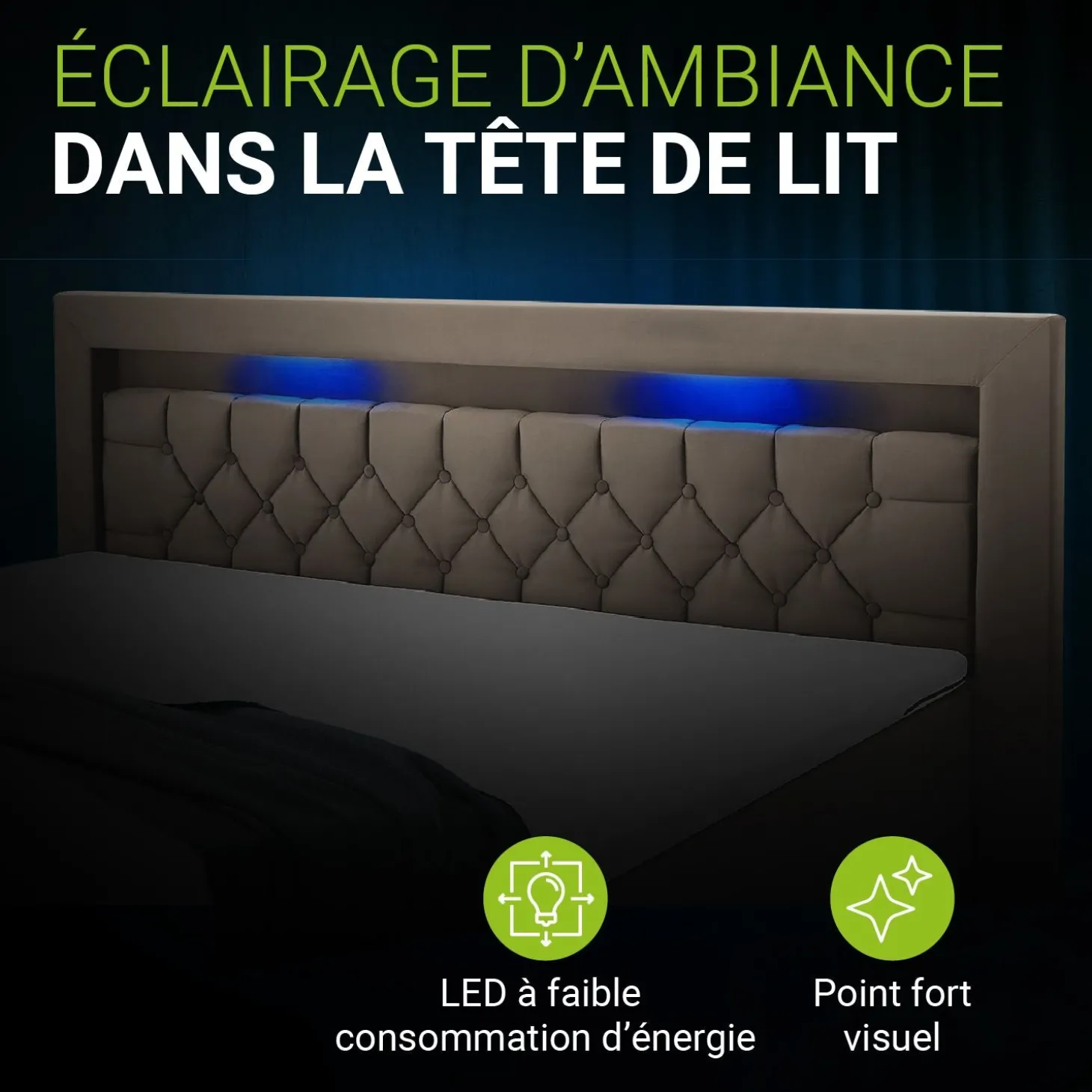 Boxspringbett Leona - Samt
