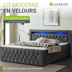 Boxspringbett Leona - Samt