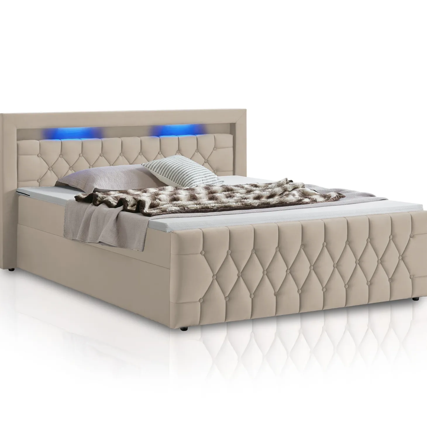 Boxspringbett Leona - Samt