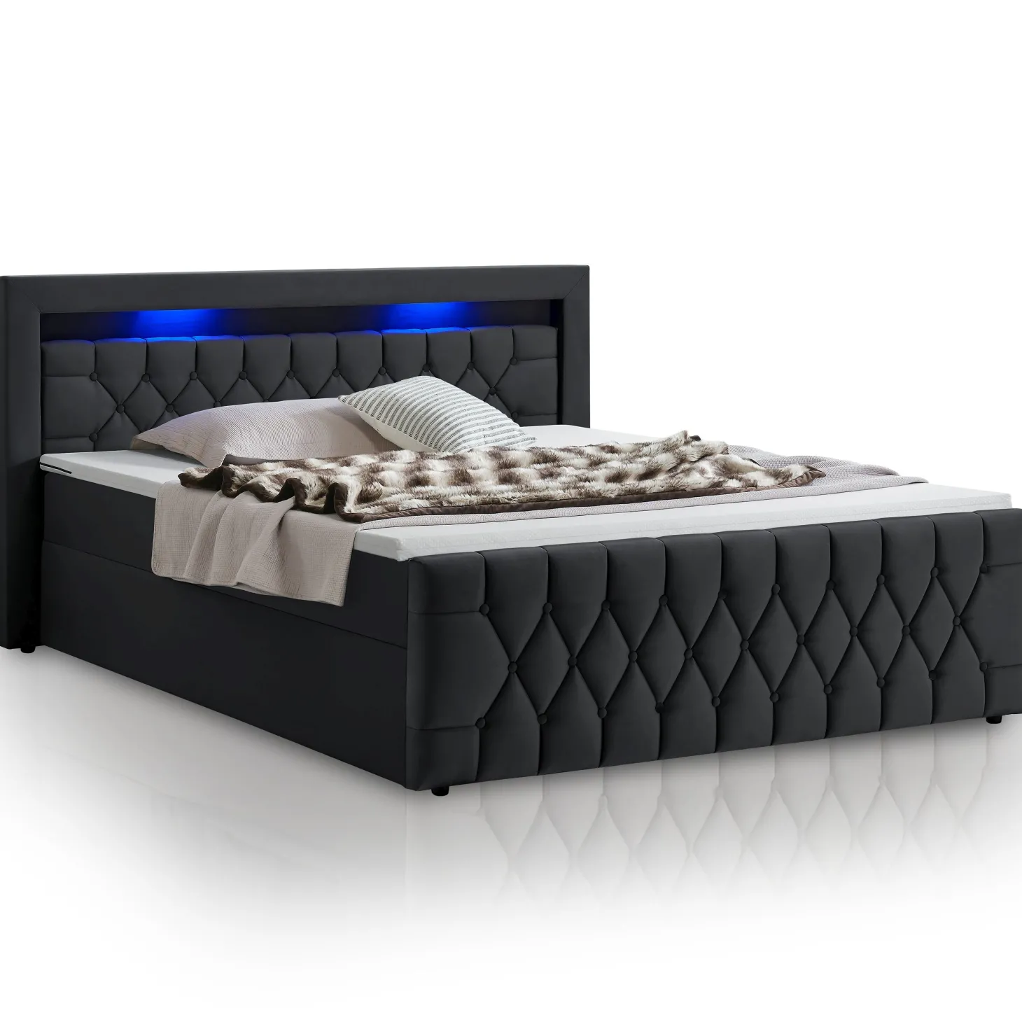 Boxspringbett Leona - Samt