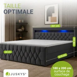 Boxspringbett Leona - Samt
