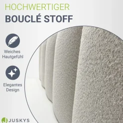 Boxspringbett Manitoba - Bouclé-Stoff