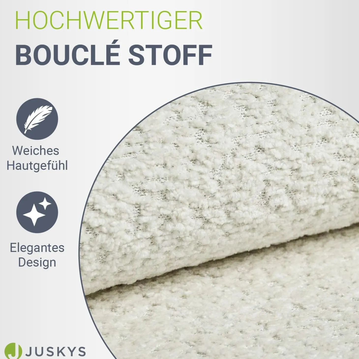 Boxspringbett Manitoba - Bouclé-Stoff
