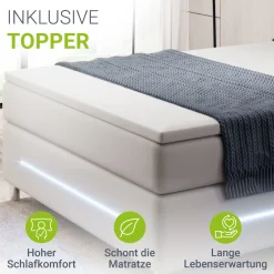 Boxspringbett Norfolk - Kunstleder