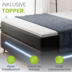 Boxspringbett Norfolk - Kunstleder