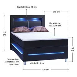 Boxspringbett Norfolk - Kunstleder
