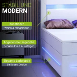Boxspringbett Norfolk - Kunstleder