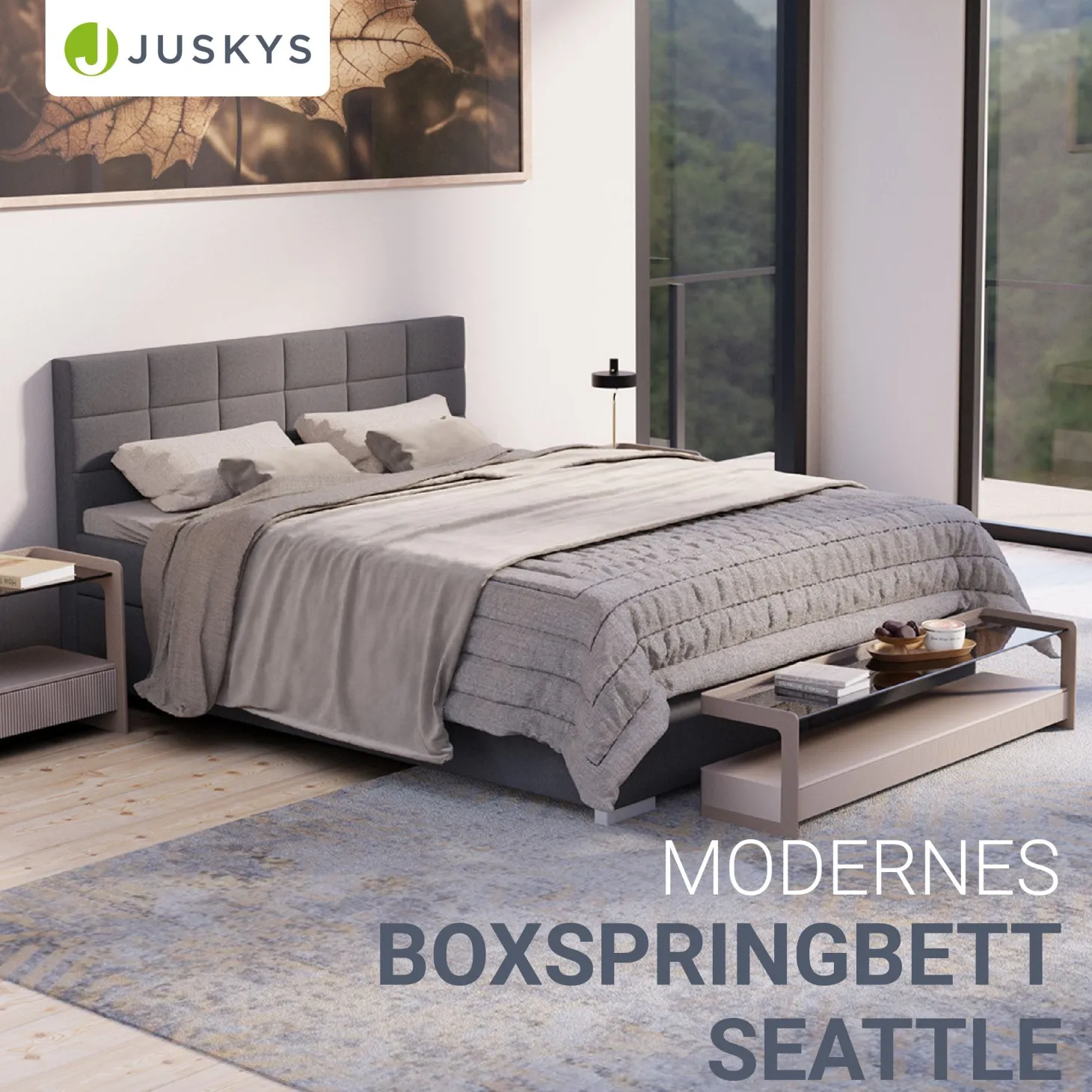 Boxspringbett Seattle - Malmo-Stoff