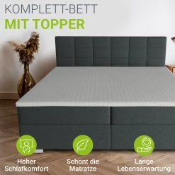 Boxspringbett Seattle - Malmo-Stoff