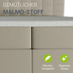 Boxspringbett Seattle - Malmo-Stoff
