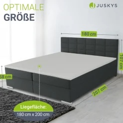 Boxspringbett Seattle - Malmo-Stoff