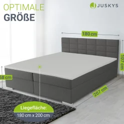 Boxspringbett Seattle - Malmo-Stoff