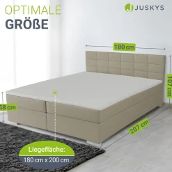 Boxspringbett Seattle - Malmo-Stoff