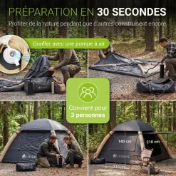 Campingzelt aufblasbar für 1-4 Personen