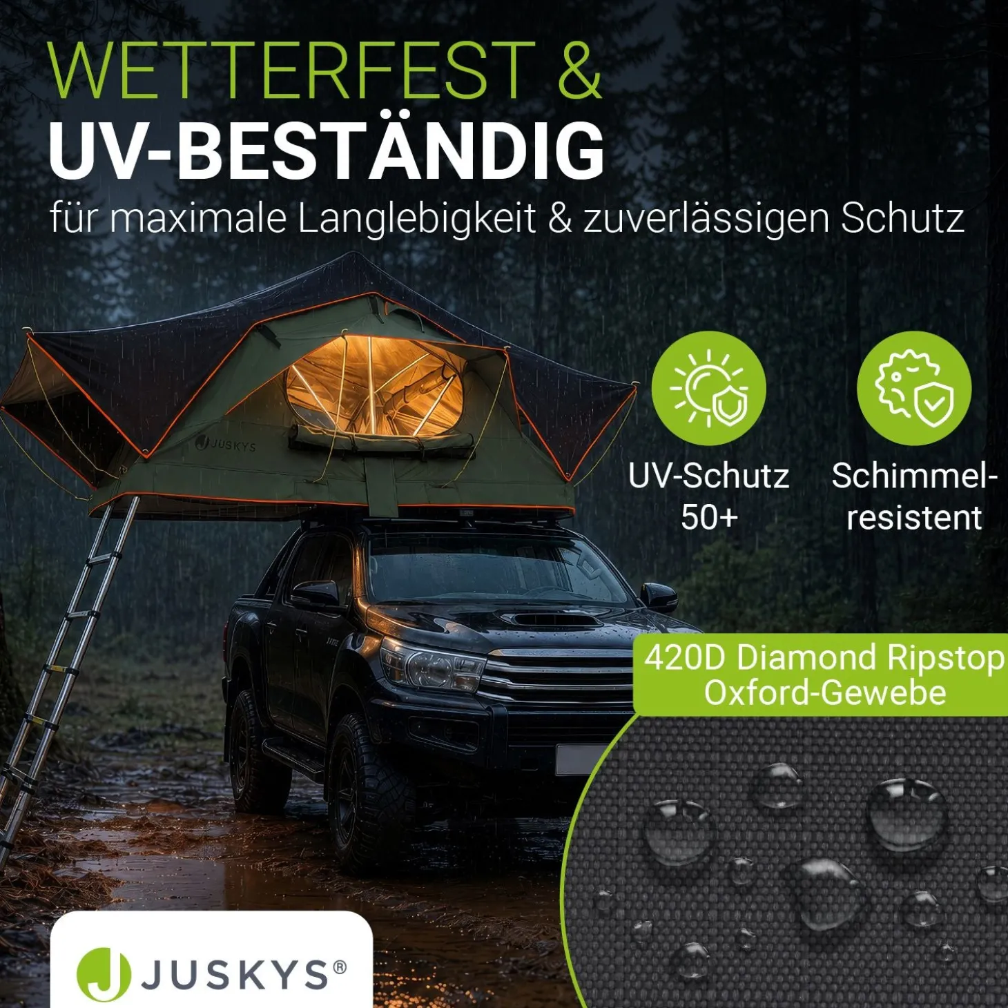 Dachzelt Lago für 2-3 Personen