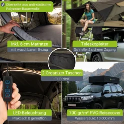 Dachzelt Lago für 2-3 Personen