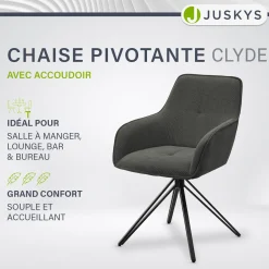 Drehstuhl Clyde mit Cord