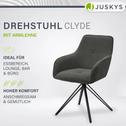 Drehstuhl Clyde mit Cord