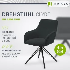 Drehstuhl Clyde mit Cord