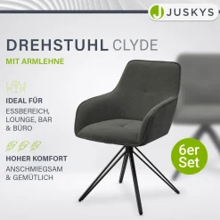 Drehstuhl Clyde mit Cord