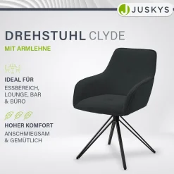Drehstuhl Clyde mit Cord