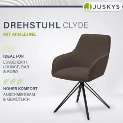 Drehstuhl Clyde mit Cord