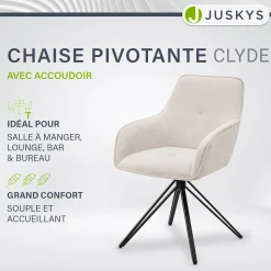 Drehstuhl Clyde mit Cord