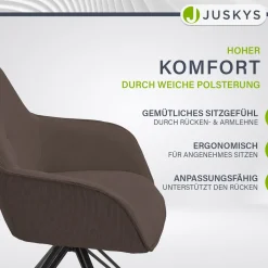 Drehstuhl Clyde mit Cord