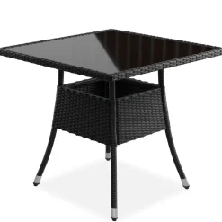 Eckiger Polyrattan Gartentisch Yoro