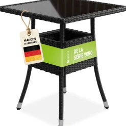 Eckiger Polyrattan Gartentisch Yoro