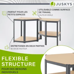 Eckregal Corner Easy 160 x 75 x 40-75 cm