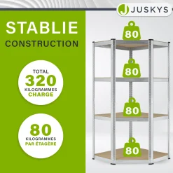 Eckregal Corner Easy 160 x 75 x 40-75 cm