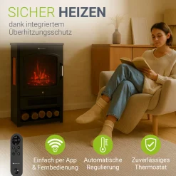 Elektrokaminofen 1800W mit Flammeneffekt